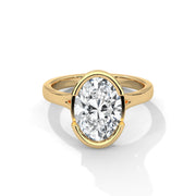 Oval Cut Moissanite Engagement Ring
